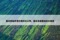丽水网站开发价格优化公司，丽水百度整站优化服务