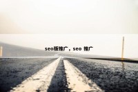 seo版推广，seo 推广