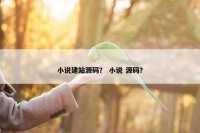 小说建站源码？ 小说 源码？