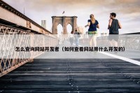 怎么查询网站开发者（如何查看网站用什么开发的）