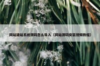 网站建站系统源码怎么导入（网站源码安装视频教程）