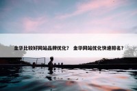 金华比较好网站品牌优化？ 金华网站优化快速排名？