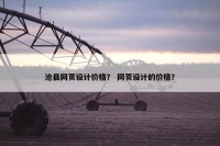 沧县网页设计价格？ 网页设计的价格？