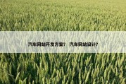 汽车网站开发方案？ 汽车网站设计？