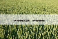 汽车网站开发方案？ 汽车网站设计？