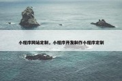 小程序网站定制，小程序开发制作小程序定制
