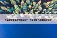 兰溪便宜自适应网站建设？ 兰溪有实力高端网站设计？