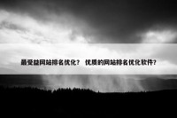 最受益网站排名优化？ 优质的网站排名优化软件？
