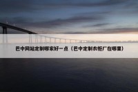 巴中网站定制哪家好一点（巴中定制衣柜厂在哪里）