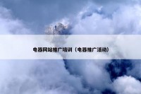 电器网站推广培训（电器推广活动）