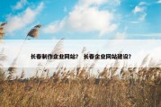 长春制作企业网站？ 长春企业网站建设？