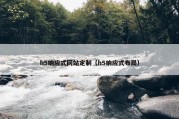 h5响应式网站定制（h5响应式布局）