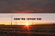 阜阳推广网站（宣传阜阳广告语）