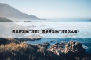 网站开发推广项目？ 网站开发推广项目怎么做？