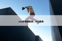 seo转数据照表，seo报表