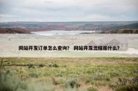 网站开发订单怎么查询？ 网站开发流程是什么？