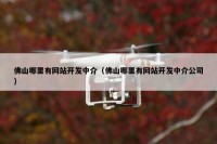 佛山哪里有网站开发中介（佛山哪里有网站开发中介公司）