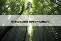 哪家网站建设公司（有哪些网站建设公司）