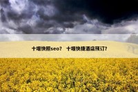 十堰快照seo？ 十堰快捷酒店预订？