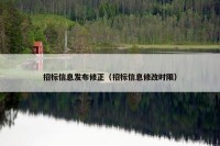 招标信息发布修正（招标信息修改时限）