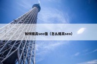 如何提高seo值（怎么提高seo）