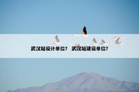 武汉站设计单位？ 武汉站建设单位？
