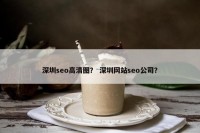 深圳seo高清图？ 深圳网站seo公司？