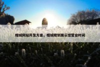 相城网站开发方案，相城规划展示馆营业时间