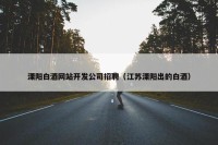 溧阳白酒网站开发公司招聘（江苏溧阳出的白酒）