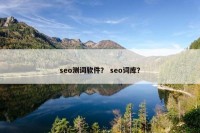 seo测词软件？ seo词库？