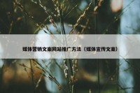 媒体营销文案网站推广方法（媒体宣传文案）