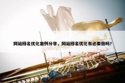 网站排名优化案例分享，网站排名优化有必要做吗?