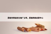 恩施市网站优化推广公司，恩施网络运营中心