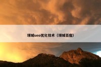 项城seo优化技术（项城百度）