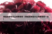网站定制设计公司哪家好（网站定制设计公司哪家好一点）