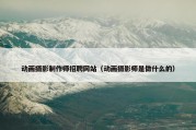 动画摄影制作师招聘网站（动画摄影师是做什么的）
