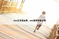 seo乙方怎么样，seo技术外包公司