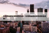 东莞网站建设采购招标信息（东莞网站建设采购招标信息网）