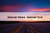 网站优化推广哪家合适，网站优化推广怎么样