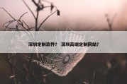 深圳定制软件？ 深圳高端定制网站？