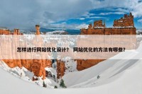 怎样进行网站优化设计？ 网站优化的方法有哪些？