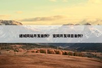 诸城网站开发案例？ 官网开发项目案例？
