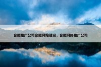 合肥推广公司合肥网站建设，合肥网络推广公司