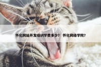 怀化网站开发培训学费多少？ 怀化网络学院？