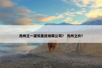 苏州之一建筑集团有限公司？ 苏州之升？