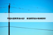 平度大型网页设计店？ 青岛网页设计培训机构？