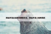 网站开发总结简历模板范文，网站开发工程师简历
