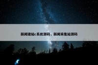 新闻建站c系统源码，新闻采集站源码