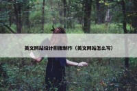 英文网站设计排版制作（英文网站怎么写）