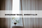 随州网店网站推广排名优化，随州网属于什么公司